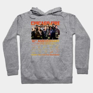 Chicago Fire 10th Anniversary 2012 2022 Thank You For The Memories Signatures Hoodie